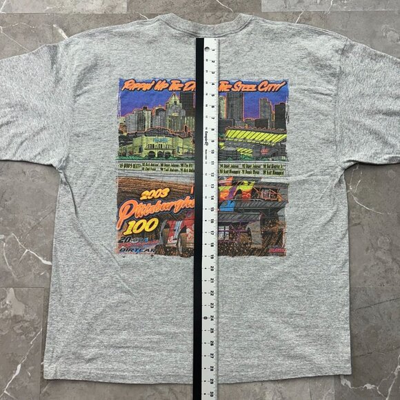Vintage Pittsburgher 100 Graphic Tee Mens 2XL XXL Dirt Track Racing Pittsburgh - Picture 9 of 10